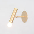 Mid Century Italian Brass Cylinder Wall Sconce - Minimalist Lighting
