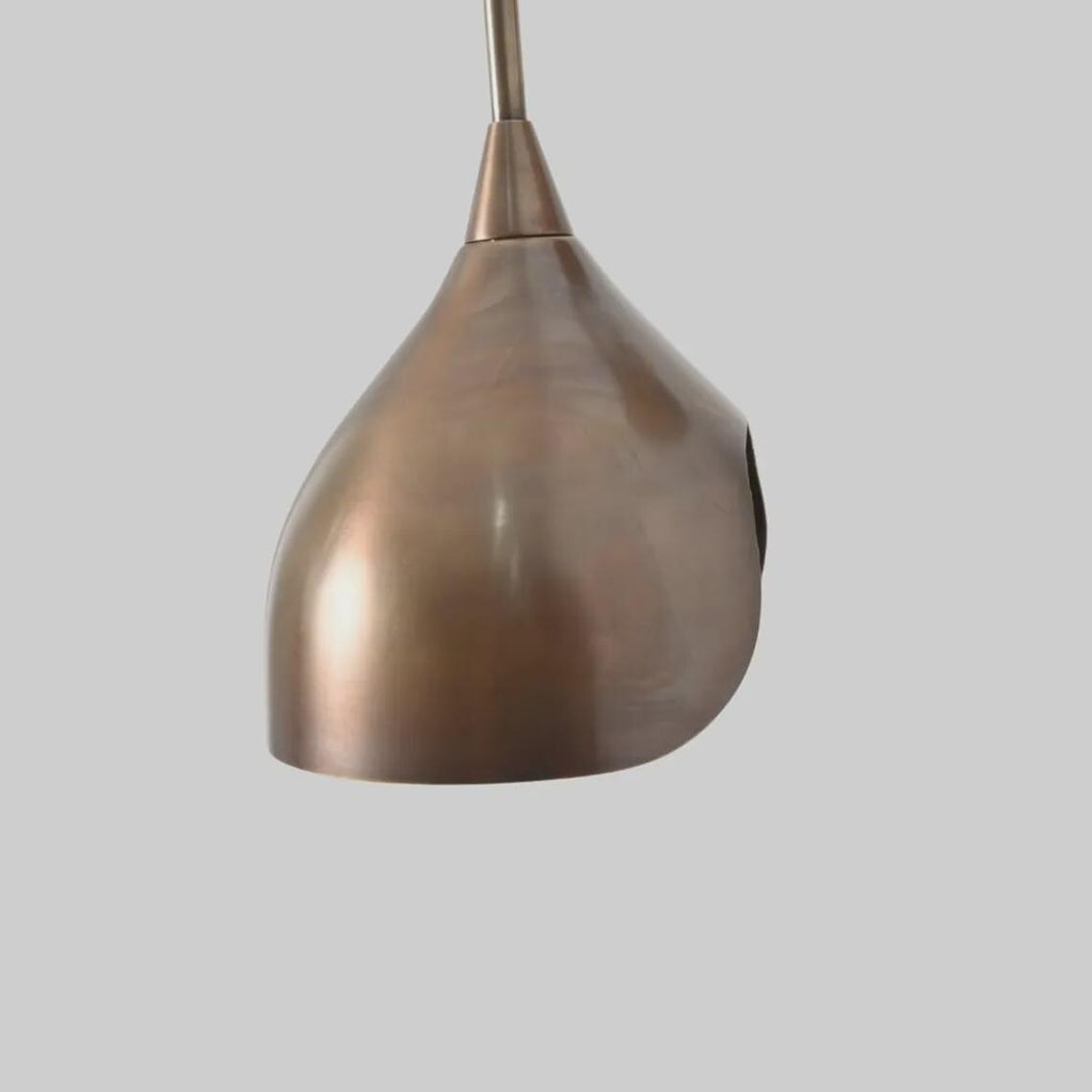 Mid Century Modern Brass Wall Sconce – Dome Shade Light Fixture