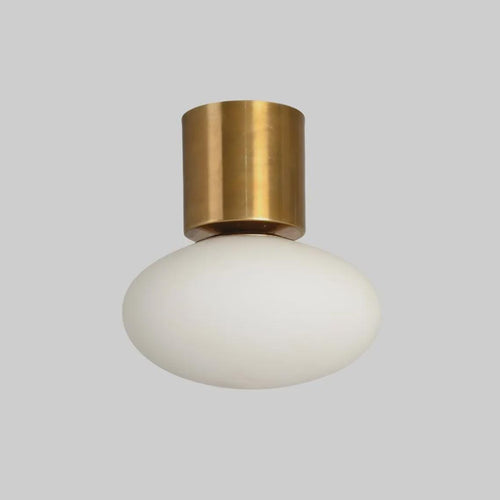 Brass Globe Flush Mount Ceiling Light – Mid Century Modern Sconce