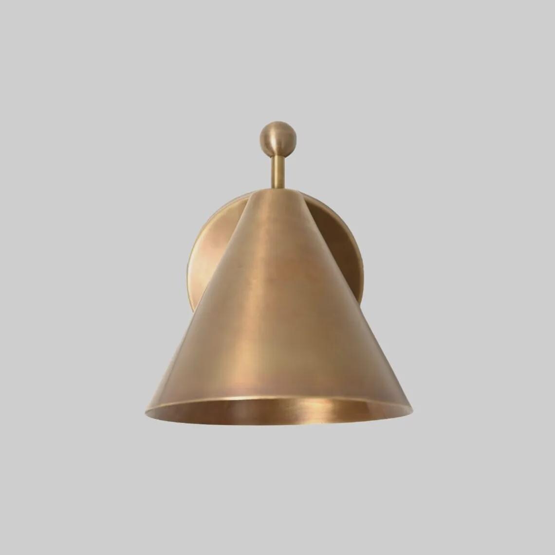 Mid Century Modern Brass Wall Sconce – Adjustable Pivot Arm Lamp