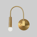 Minimalistic Wall Light Fixture Brass Sconce Italian Mid Century Modern Wall Lamp