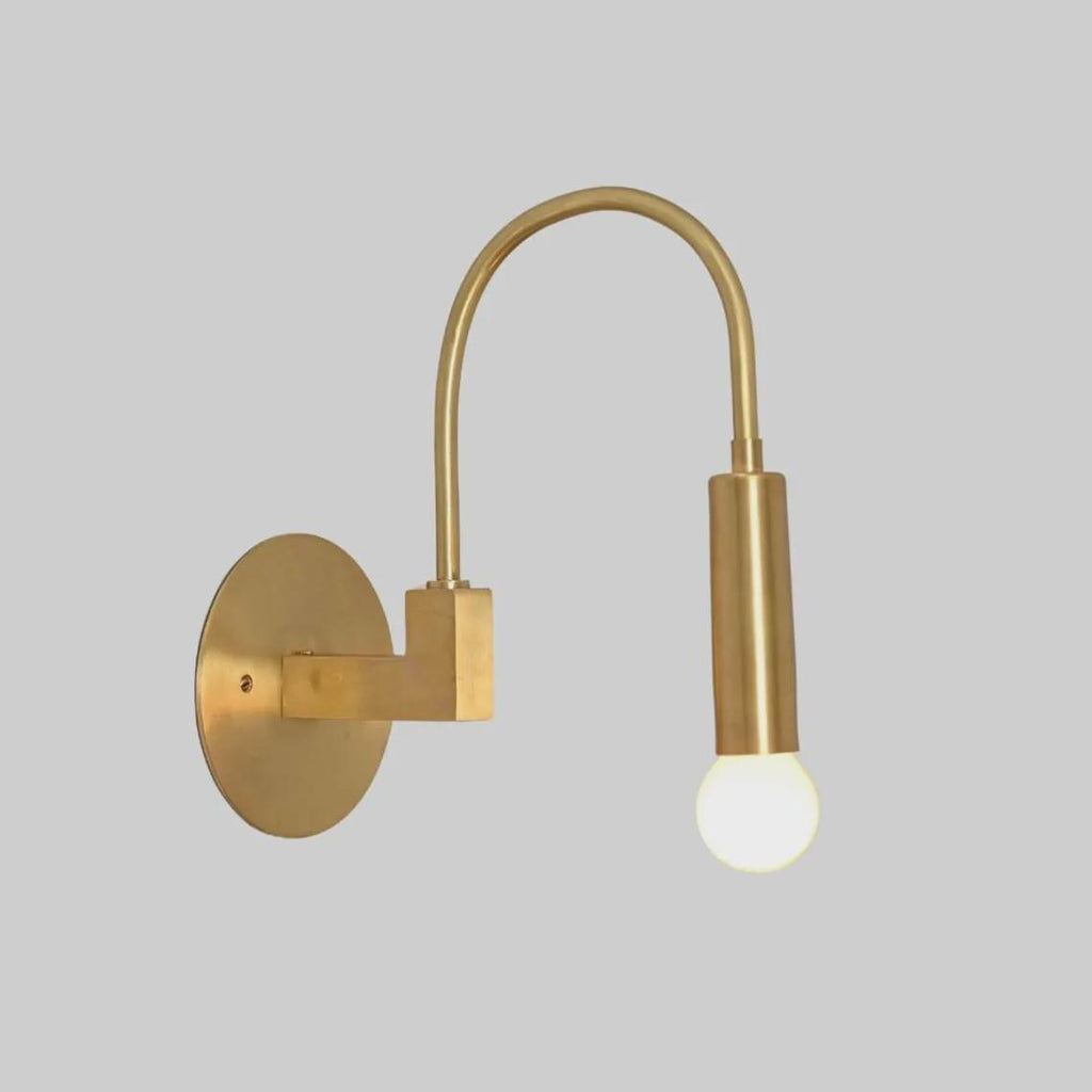 Minimalistic Wall Light Fixture Brass Sconce Italian Mid Century Modern Wall Lamp