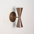 Mid Century Modern Brass Dual Cone Wall Sconce, Vintage Inspired Lighting
