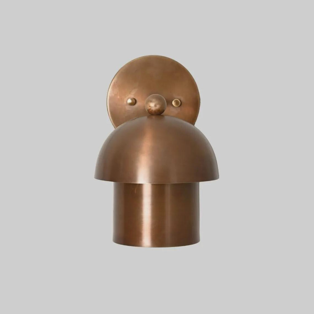 Mushroom Brass Wall Sconce: Mid-Century Modern Italian Light