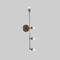 4-Light Brass Wall Sconce: Mid-Century Modern Italian Hallway Light