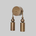 Brass Double Wall Sconce: Mid-Century Modern Lighting
