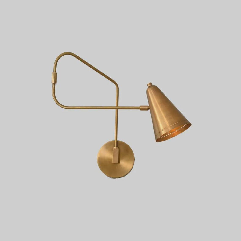 Brass Swing Arm Wall Sconce - Mid Century Modern Light