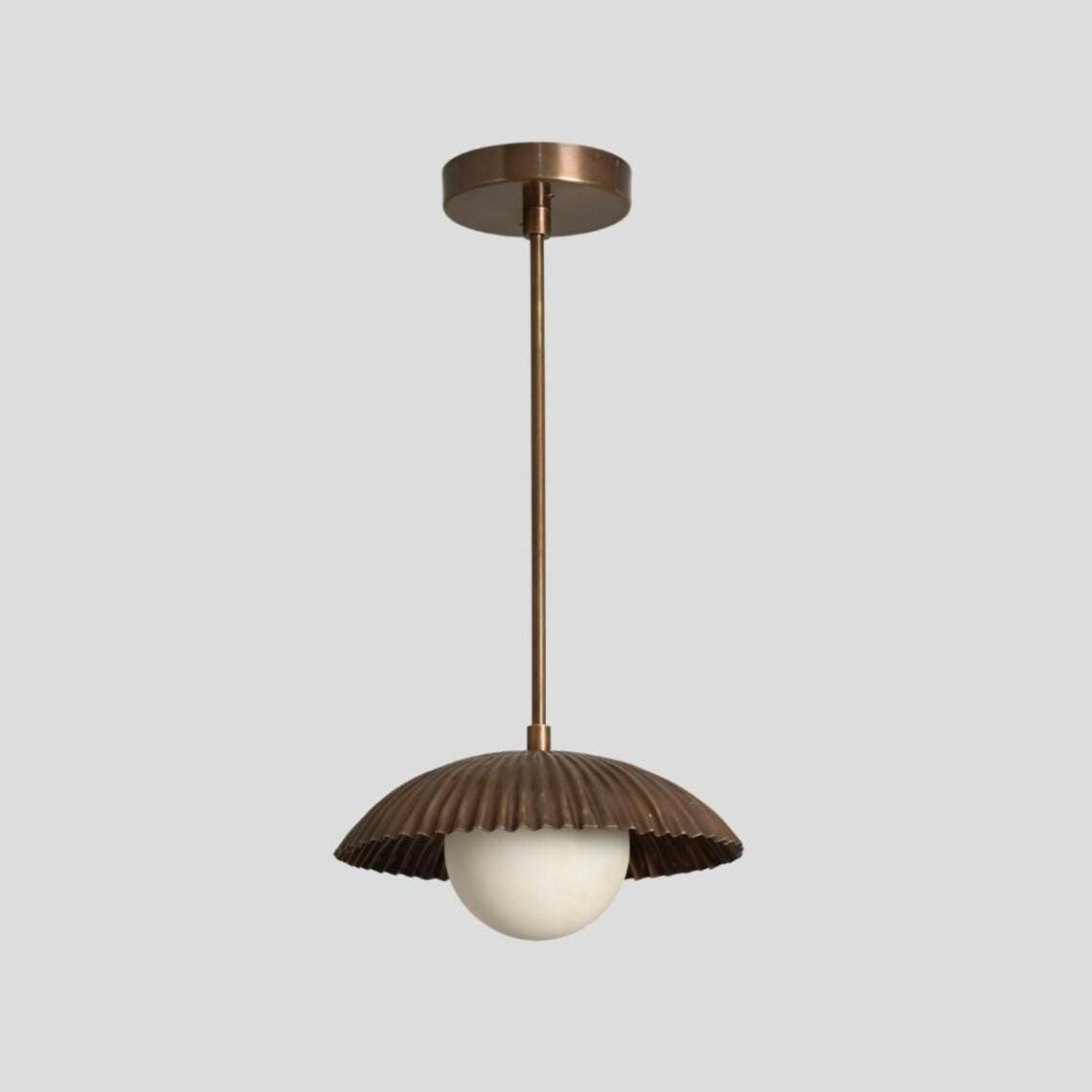 Brass Sputnik Pendant Light: Italian Modern Semi Flush Mount